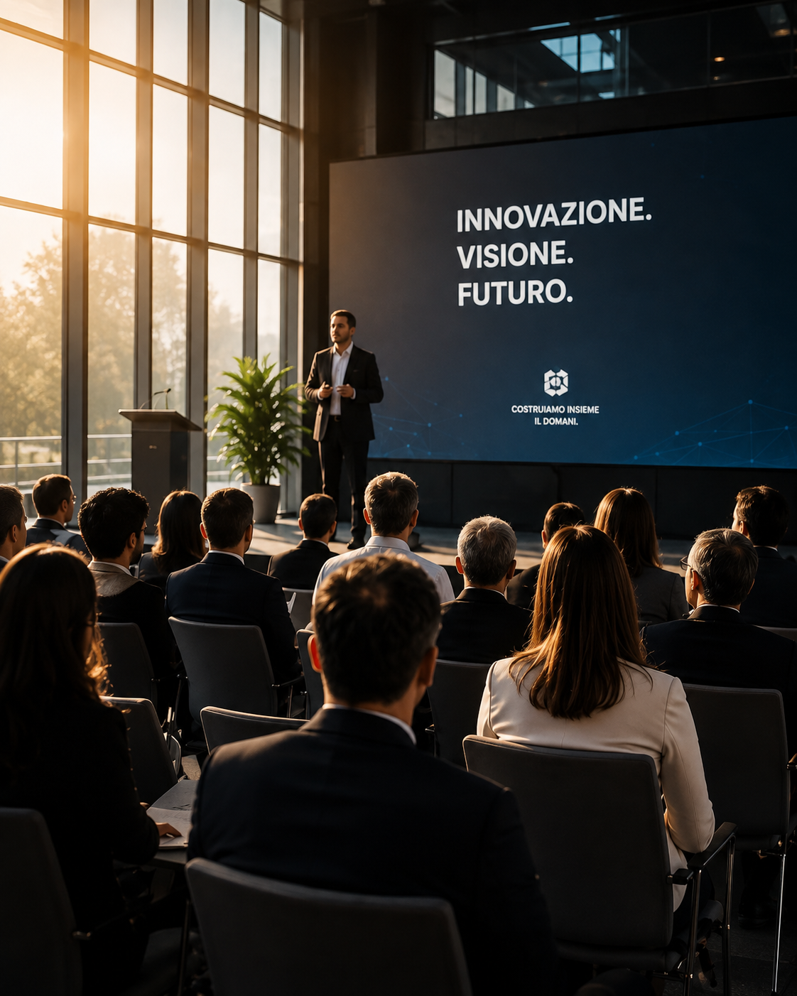 Convention aziendale con relatore sul palco